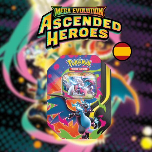 Lata Mega Charizard X | Megaevolución: Héroes Ascendentes