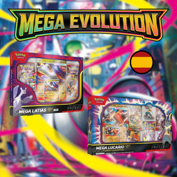 MegaLatias Ex Box + Figure Box MegaLucario Ex - Megaevolución