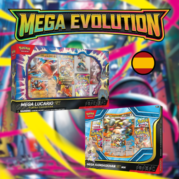 Figure Box MegaLucario Ex + MegaKangaskhan Ex - Megaevolución